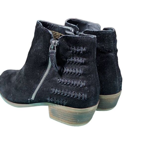 Kensie Women's Black Suede Leather Side Zip Granger Ankle Boots Size 11 - Picture 5 of 9
